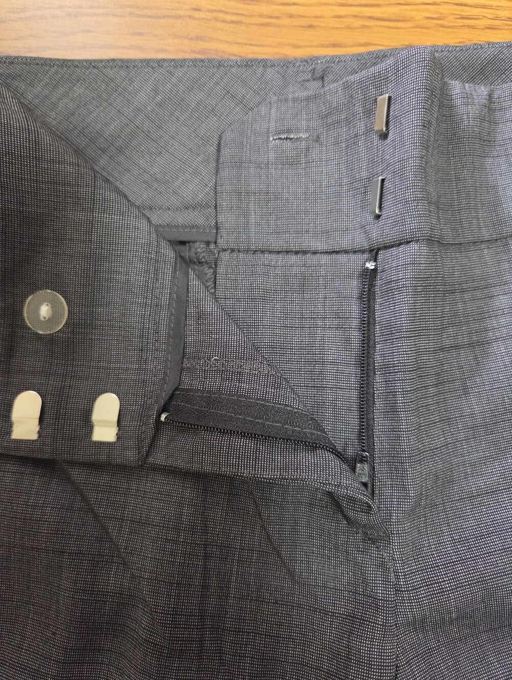 NWT Bootcut New York & Co. Black/gray Plaid Dress Pants Size 16P - Picture 10 of 11